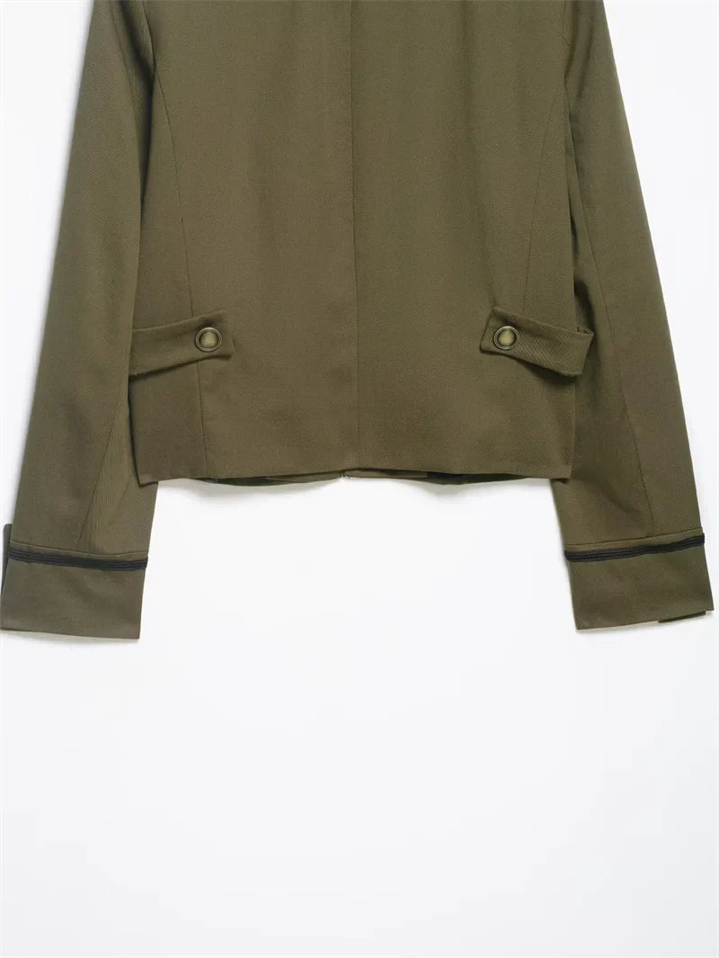 Women Rope Knot Button Jacket | Long Sleeves | Napoleon Jacket