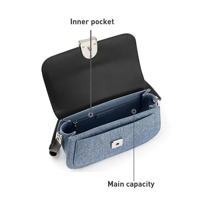 Women Retro Square Leather Bag | Crossbody Shoulder Bag
