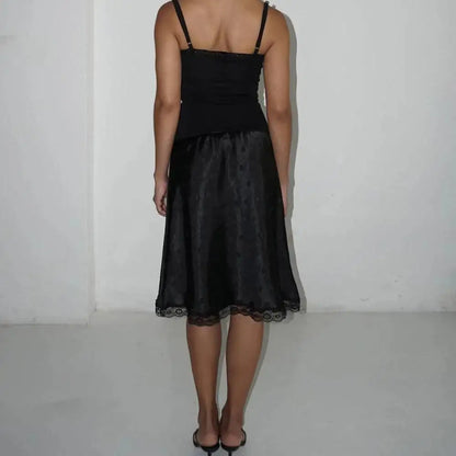 Women Polka Dot Lace Skirt | High Waist | Mini Skirt