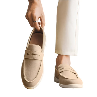 Men Summer Suede Loafers | Breathable Flats | Driving Shoes