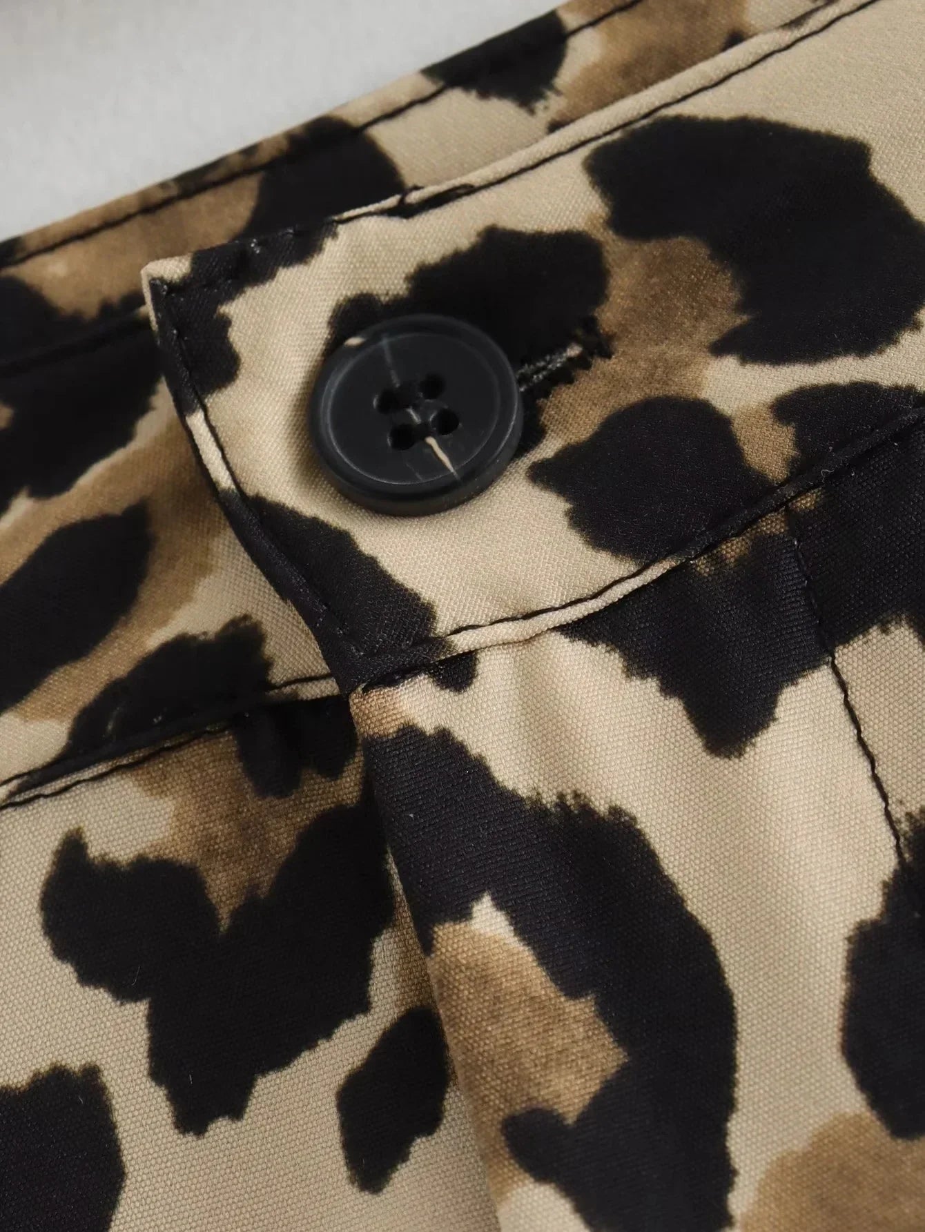 Women Vintage Leopard Print Pants | Cheetah Print Trousers | Cheetah Trousers | Lightweight