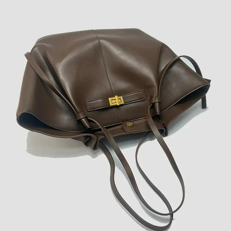 Women Large-Capacity Hand Bag | Metal Lock | Tote Bag | Shoulder Bag