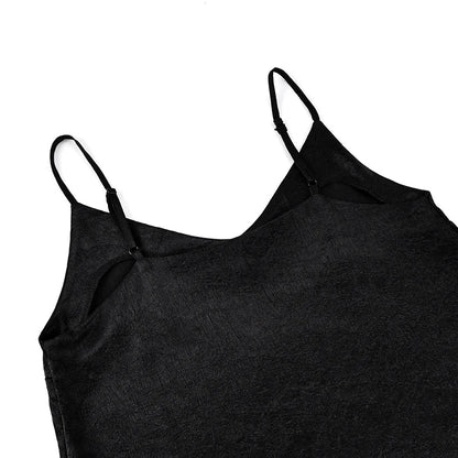 Women Elegant Satin Spaghetti Strap Camisole | Lace Split Vest | Casual Silk Top | Summer