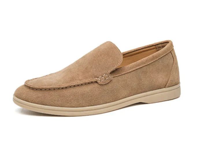 Men Genuine Leather Loafers | Moccasins | Suede Loafers Camel