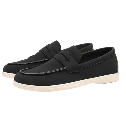 Men Summer Suede Loafers | Breathable Flats | Driving Shoes Black