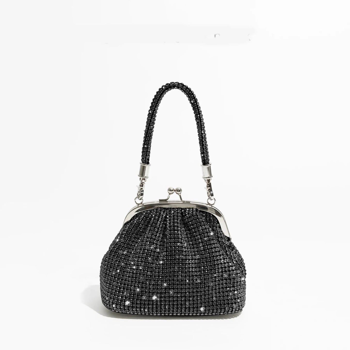 Women Rhinestones Clutch | Shiny Crystal Purse black