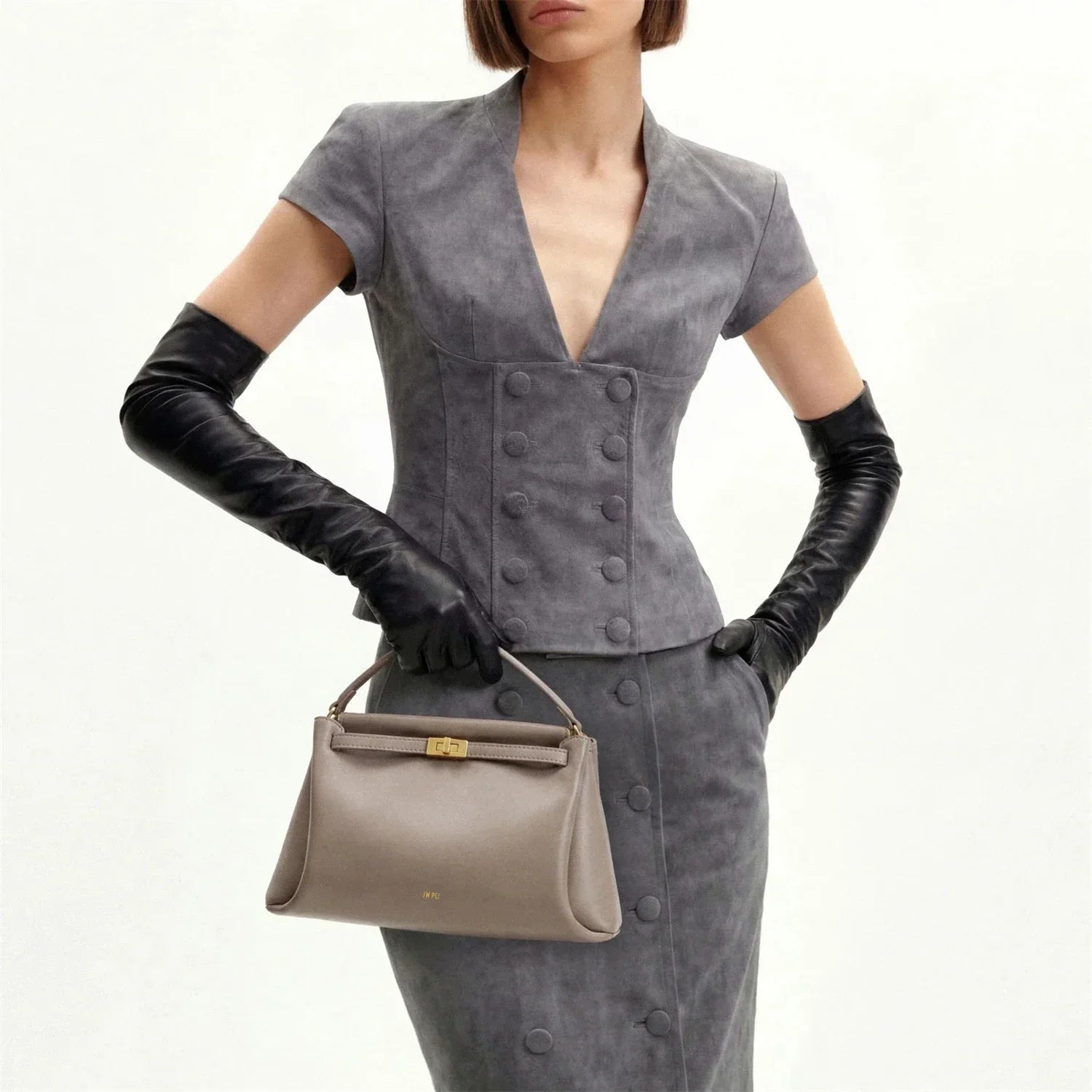 Women Leather Small Bag | Crossbody Purse | Top Handle Bag | Shoulder Satchel Bag | Square