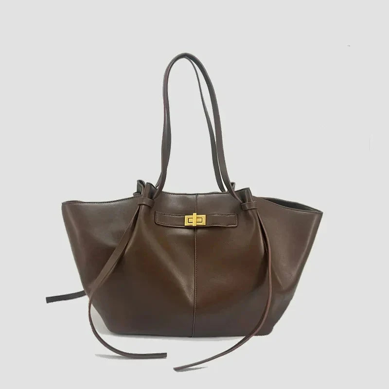 Women Large-Capacity Hand Bag | Metal Lock | Tote Bag | Shoulder Bag