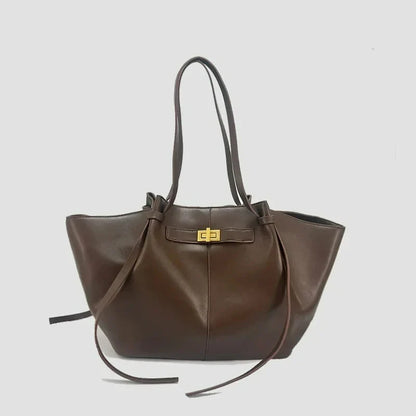 Women Large-Capacity Hand Bag | Metal Lock | Tote Bag | Shoulder Bag