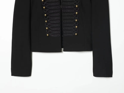 Women Napoleon  Jacket | Single Breasted  | Cropped Jacket | Short Coat