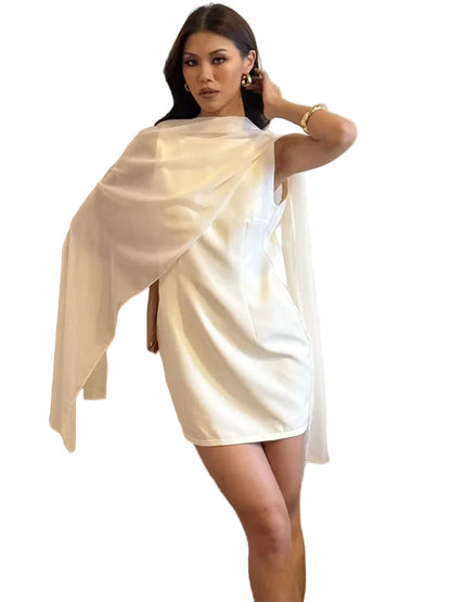 Women Backless MIni Dress | Sleeveless | Elegant Party Dress | Bodycon Dress White