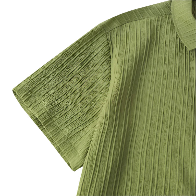 Men Cotton Linen Summer Shirt | Short Sleeve Button Down | Beach Shirt | Casual Breathable Holiday Hawaiian Shirt