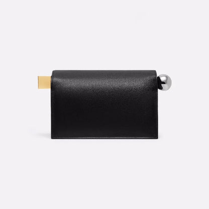 Women Leather Rolled-Up Clutch Bag | Versatile | Folding Clutch | Chain Single-Shoulder Bag | Crossbody Bag