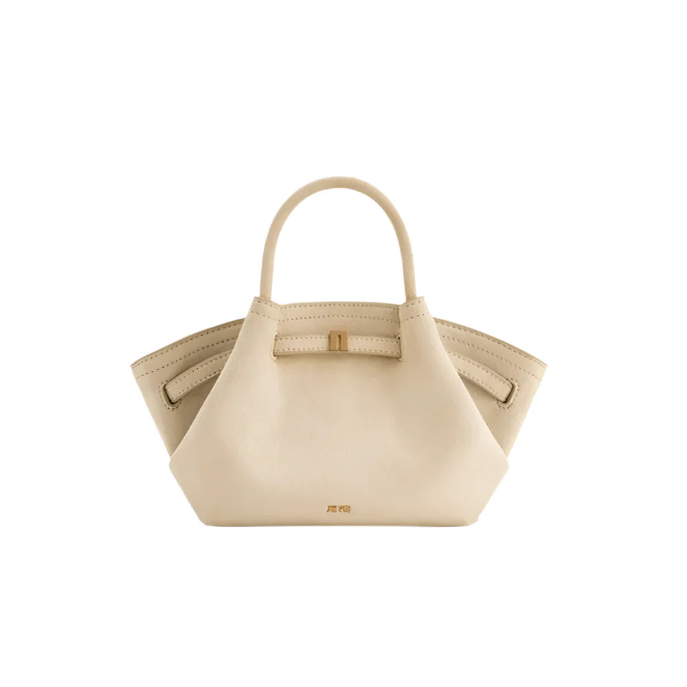 Women Micro Leather Suede Underarm Bag | French Shoulder Bag | Top-Handle Bag | Dumpling Bag Small white