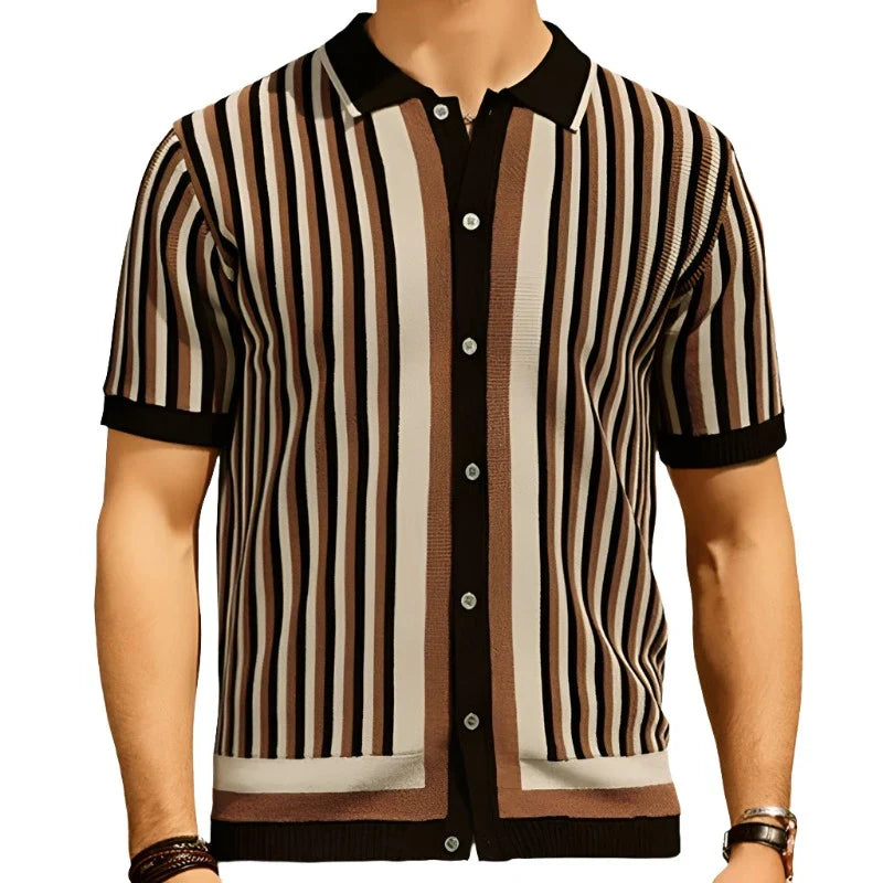 Men Summer Polo Shirt | Men Knit Polo Shirt | Short Sleeve Button Down