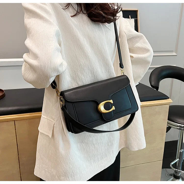 Women Leather Shoulder Bag | Underarm Bag | Crossbody Bag | Square Bag