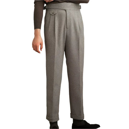 Men Retro Straight Pants | Old Money High Waist Pants | Office-Trousers | Dress Pants