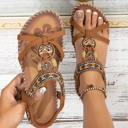 Elara | Women's Orthopedic Boho Woven Sandals