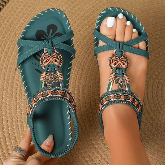 Elara | Women's Orthopedic Boho Woven Sandals