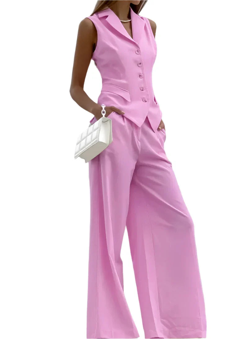 THEO Linen Bodycon Set PINK