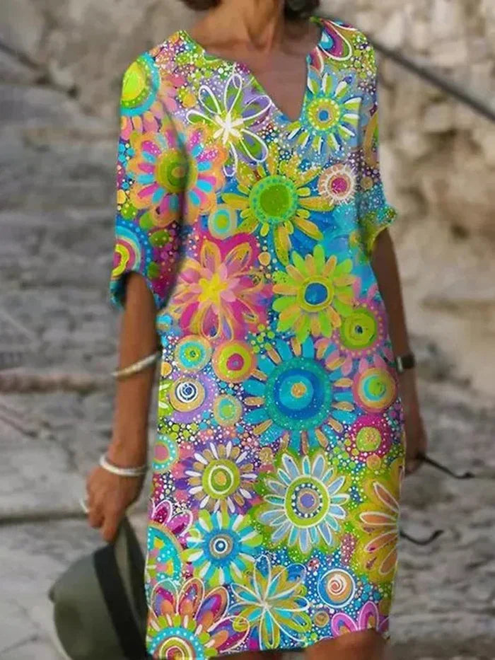 Quinn | Women's Floral Tummy Control Elegant Dress Evening