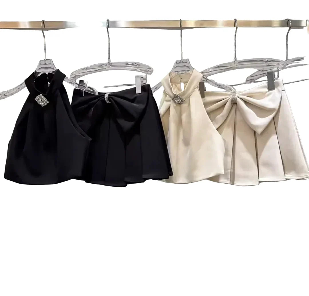 UDA Elegant Bow Two-Piece Skirt Set | Chic Women’s Outfit