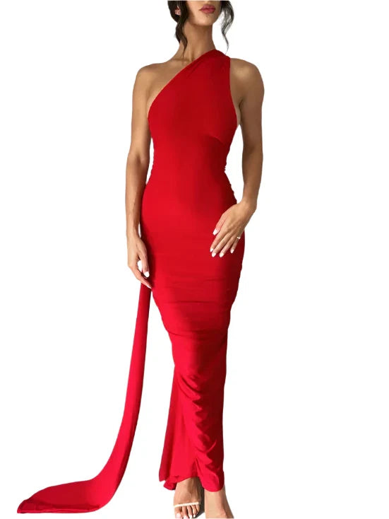 UME Backless Sexy Maxi Dress RED