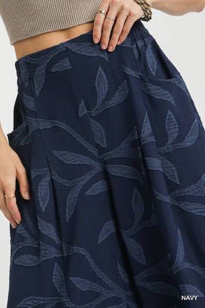 Jacquard Wide-Leg Pants