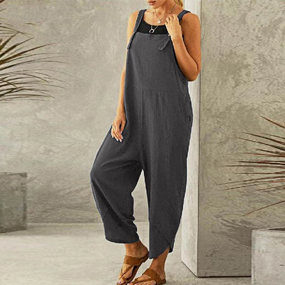 Thesa | Women's Wide Leg Overalls with Adjustable Straps