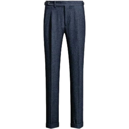 Men Vintage High Waisted Tweed Pants | Woolen Trousers | Business Casual Pants