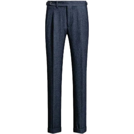 Men Vintage High Waisted Tweed Pants | Woolen Trousers | Business Casual Pants