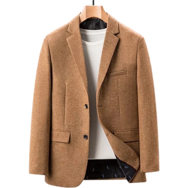 Blazer Men British Style | Casual Suit Fitted khaki