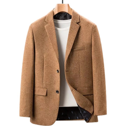 Blazer Men British Style | Casual Suit Fitted khaki