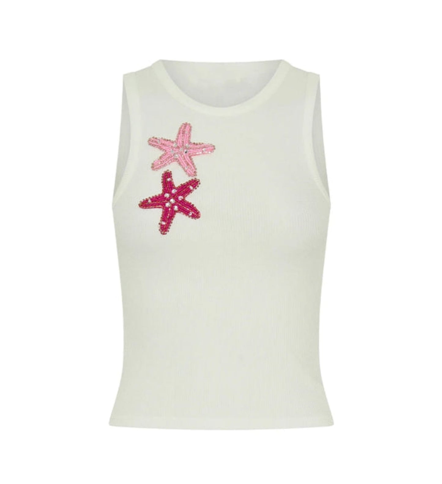 Women Summer Sequin Bead Top | Sleeveless Vest | Beach Holiday Star Sequin Top