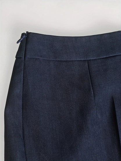 Vina | Women's Two-Piece Suit Set Longline Blazer & Flare Trousers