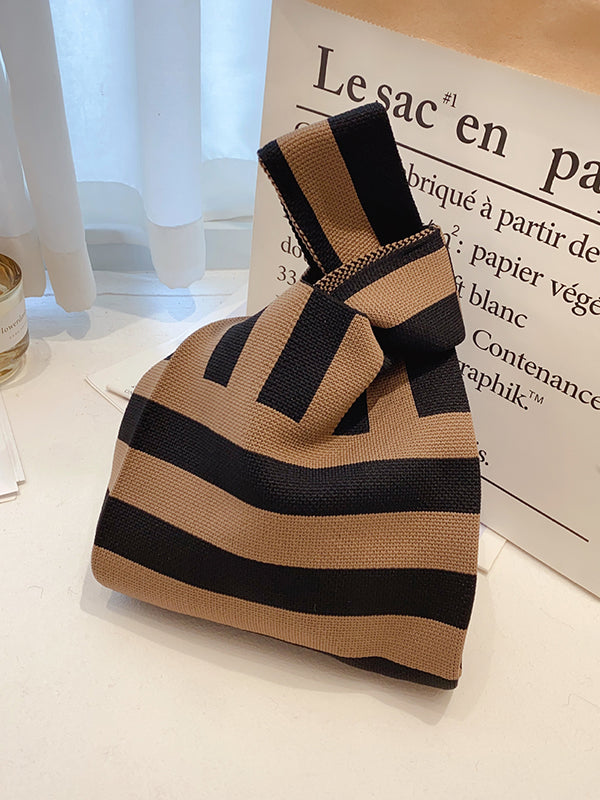 Stricken Schachbrett Zebra-Streifen Gestreifte Taschen Accessoires Handtaschen 