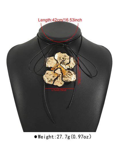 Flower Shape Tied Necklaces Accessories