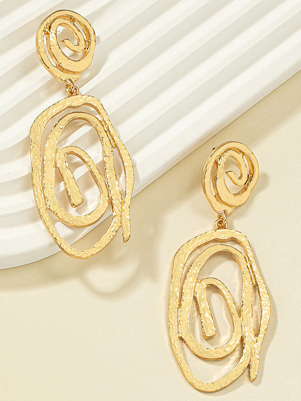 Boucles d'oreilles pendantes géométriques creuses Accessoires 