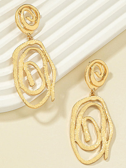 Boucles d'oreilles pendantes géométriques creuses Accessoires 