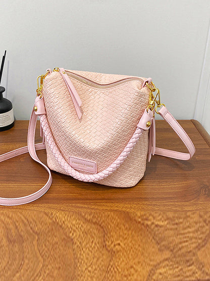 Split-Joint Woven Zipper Bags