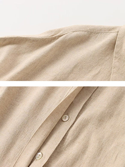 Loose Solid Color Split-Joint Split-Side Lapel Blouse + Elasticity Pleated Pants Trousers Two Pieces Set