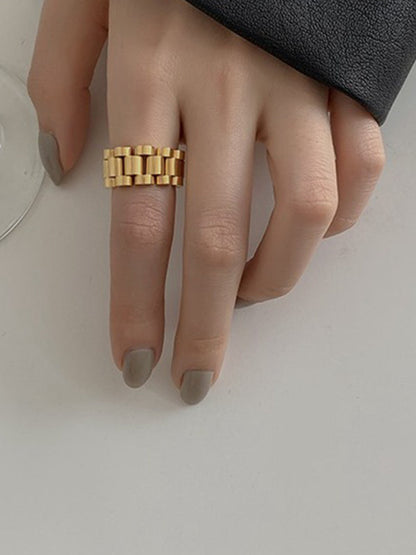 Bague originale, simple et cool, couleur unie 