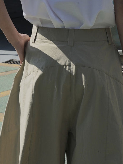 Loose Wide Leg Solid Color Split-Joint Casual Pants Bottoms Trousers