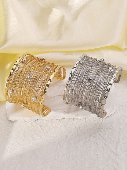 Geometric Rhine Stones Ringent Bracelet Accessories