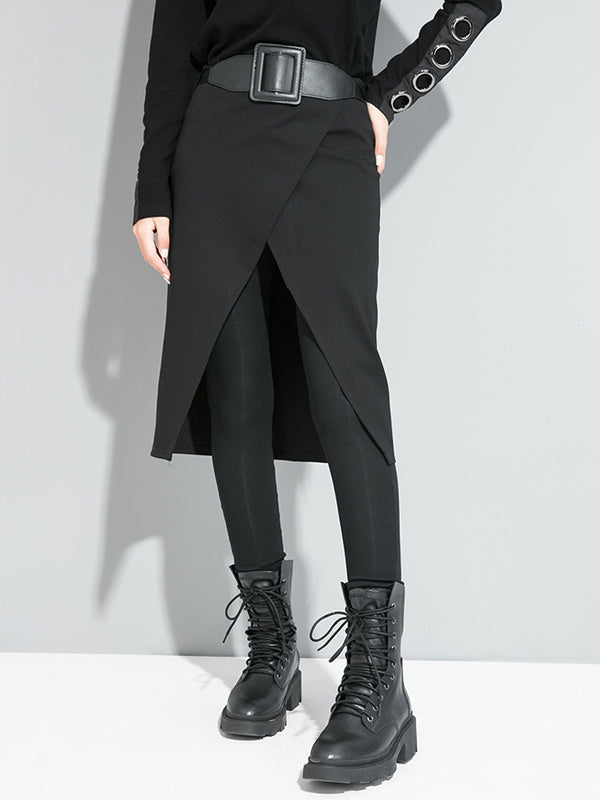 False Two Solid Split-Joint Culotte