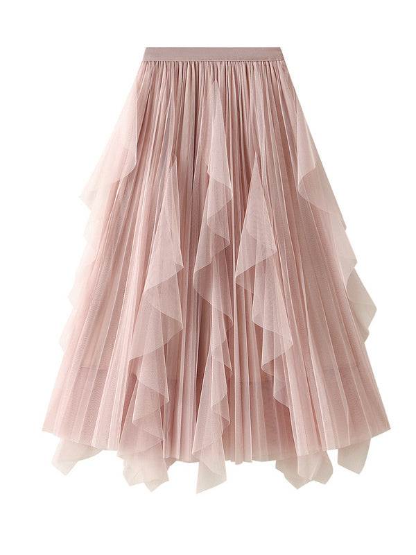 Original Stylish 7 Colors Falbala Gauze Skirt