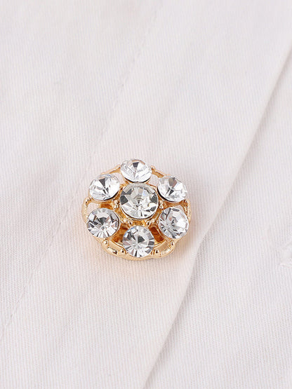 Detachable Rhine Stones Cufflink Accessories