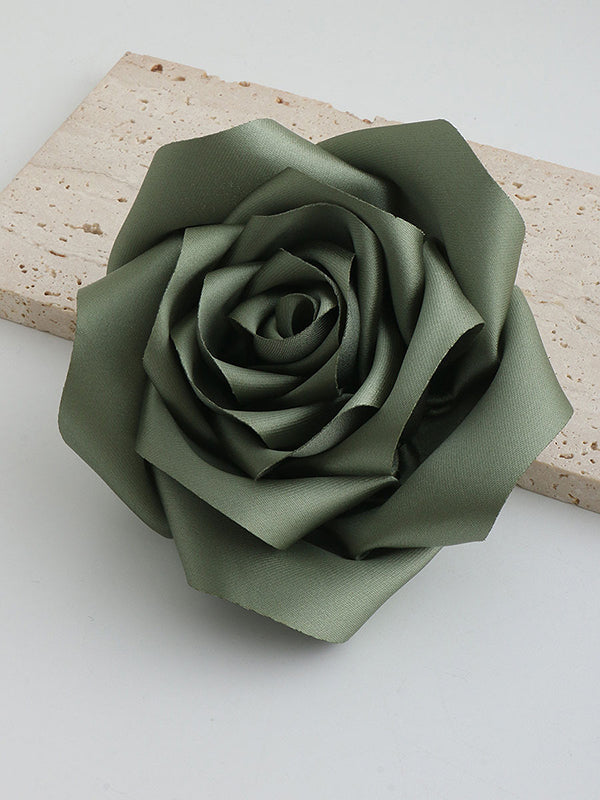 Flower Shape Solid Color Brooch Accessories GREEN One_size