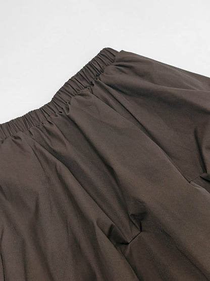 A-Line Flared Elasticity Fluffy Pleated Solid Color Skirts