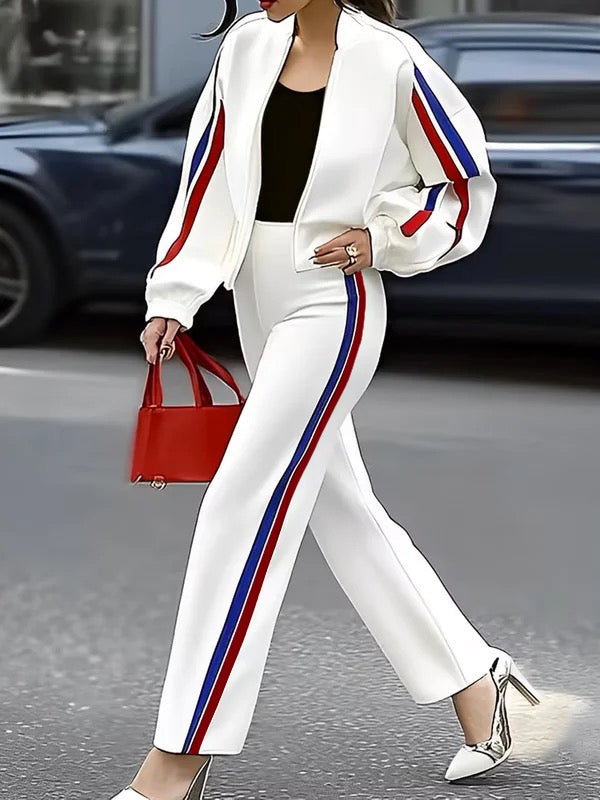 Column Striped Casual Pants Bottoms Trousers